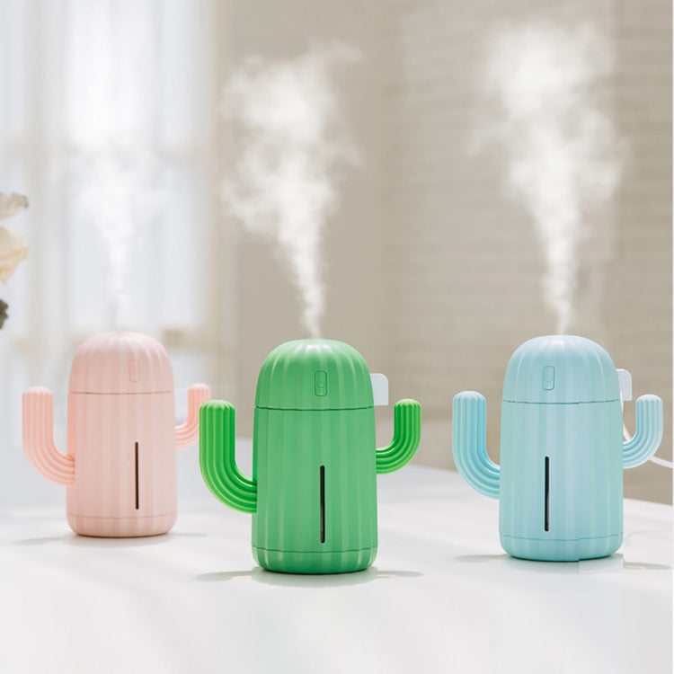Cactus Shape Silicone Portable Mute Desktop Air Humidifier with Night Light, Capacity: 340ml, DC 5V