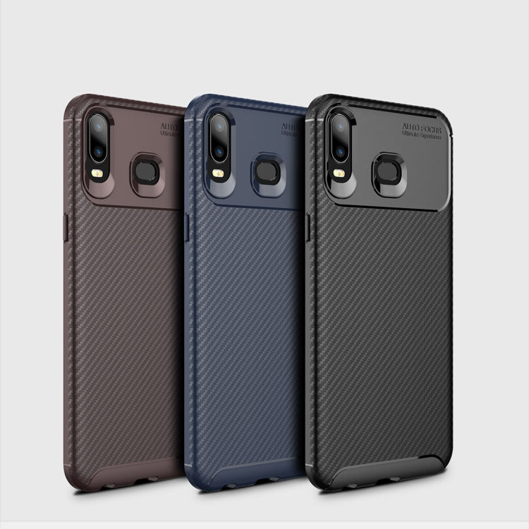 Beetles Series Full Coverage Carbon Fiber TPU Protective Case for Galaxy A6s