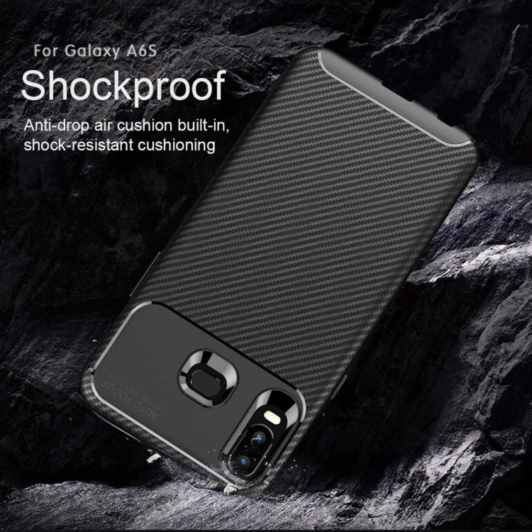 Beetles Series Full Coverage Carbon Fiber TPU Protective Case for Galaxy A6s