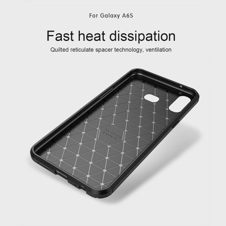 Beetles Series Full Coverage Carbon Fiber TPU Protective Case for Galaxy A6s