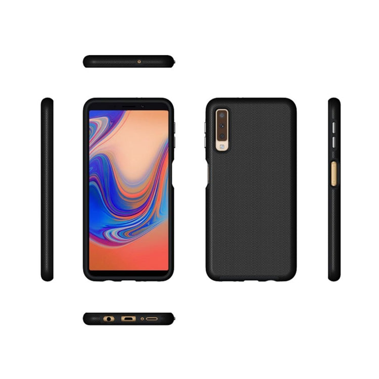 Anti-slip Armor Texture TPU + PC Case For Samsung Galaxy A7 (2018)