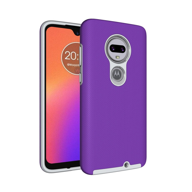 Anti-slip Armor Texture TPU + PC Case For Moto G7