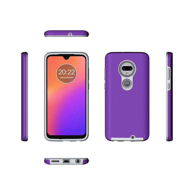 Anti-slip Armor Texture TPU + PC Case For Moto G7