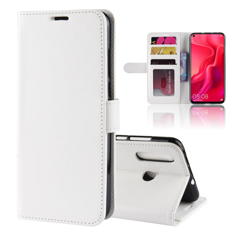 R64 Texture Horizontal Flip Leather Case For Huawei nova 4, with Holder & Card Slots & Wallet