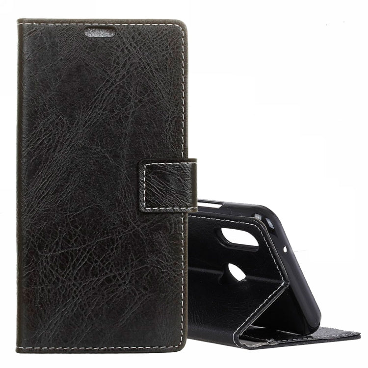 Retro Crazy Horse Texture Horizontal Flip Leather Case for Motorola MOTO P40, with Wallet & Holder & Card Slots & Photo Frame