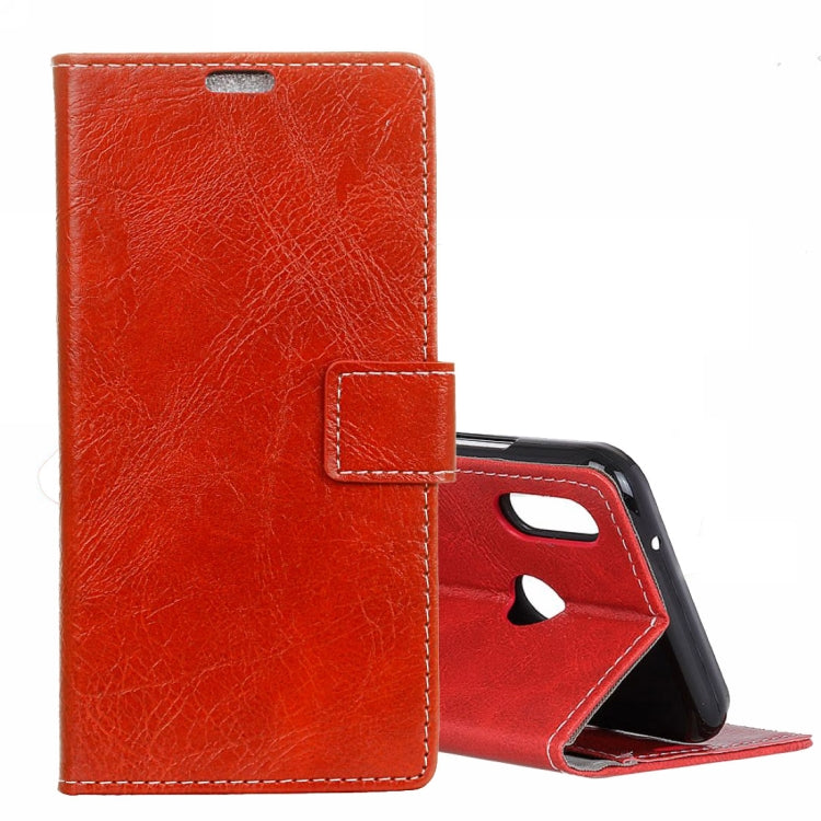 Retro Crazy Horse Texture Horizontal Flip Leather Case for Motorola MOTO P40, with Wallet & Holder & Card Slots & Photo Frame