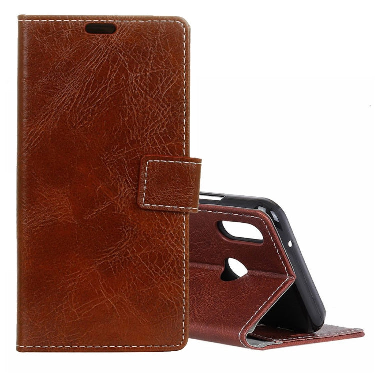 Retro Crazy Horse Texture Horizontal Flip Leather Case for Motorola MOTO P40, with Wallet & Holder & Card Slots & Photo Frame