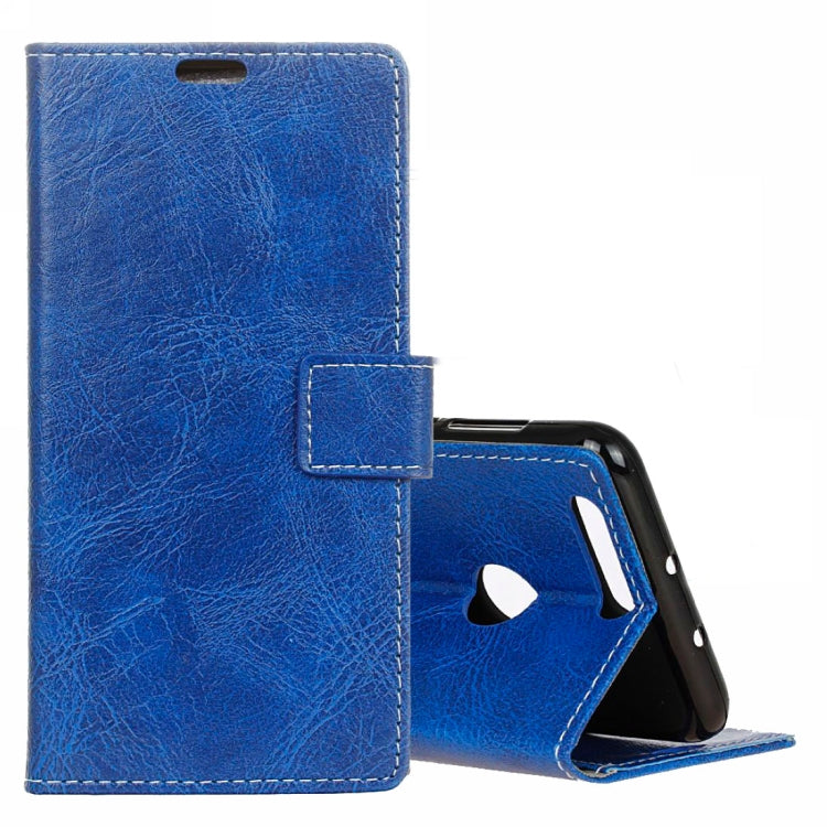 Retro Crazy Horse Texture Horizontal Flip Leather Case for Huawei Honor View 20, with Wallet & Holder & Card Slots & Photo Frame