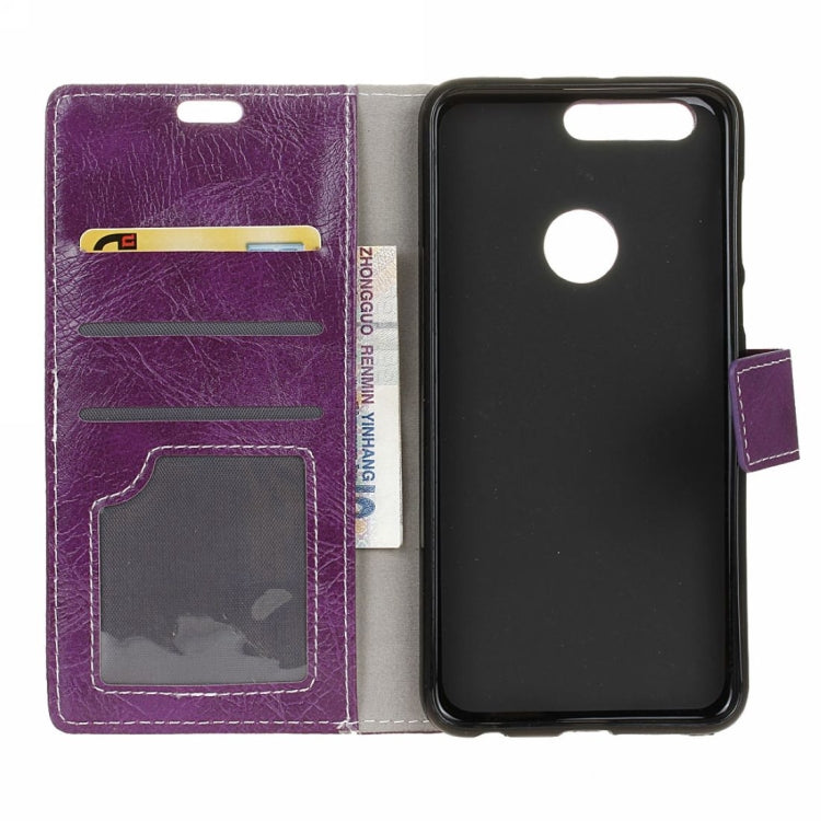 Retro Crazy Horse Texture Horizontal Flip Leather Case for Huawei Honor View 20, with Wallet & Holder & Card Slots & Photo Frame