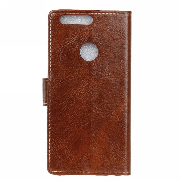Retro Crazy Horse Texture Horizontal Flip Leather Case for Huawei Honor View 20, with Wallet & Holder & Card Slots & Photo Frame