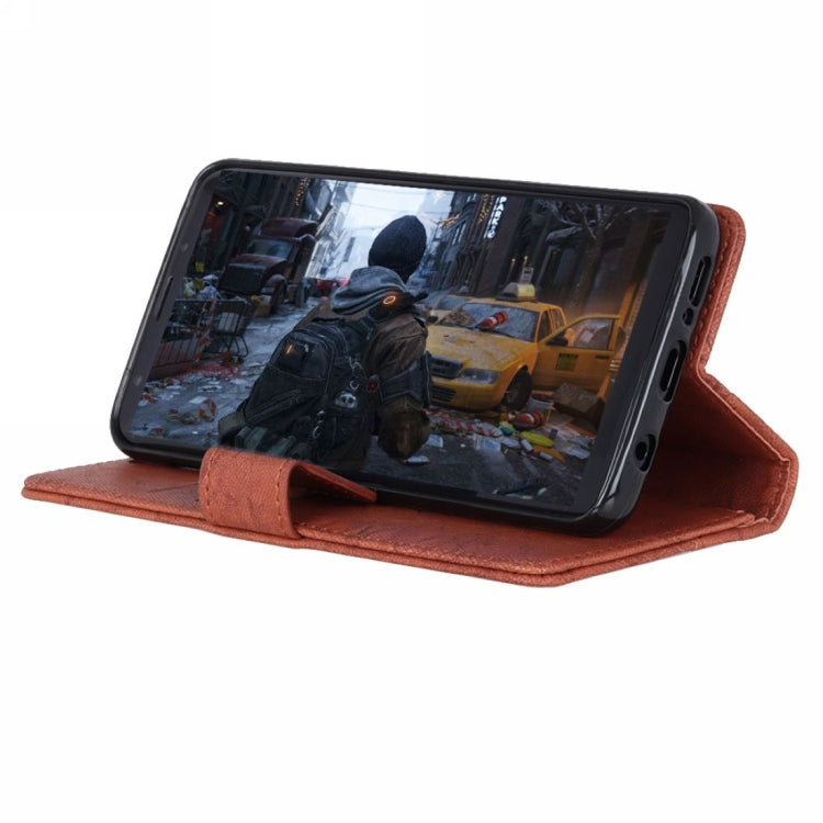 Copper Buckle Retro Crazy Horse Texture Horizontal Flip Leather Case for Motorola MOTO P40, with Holder & Card Slots & Wallet