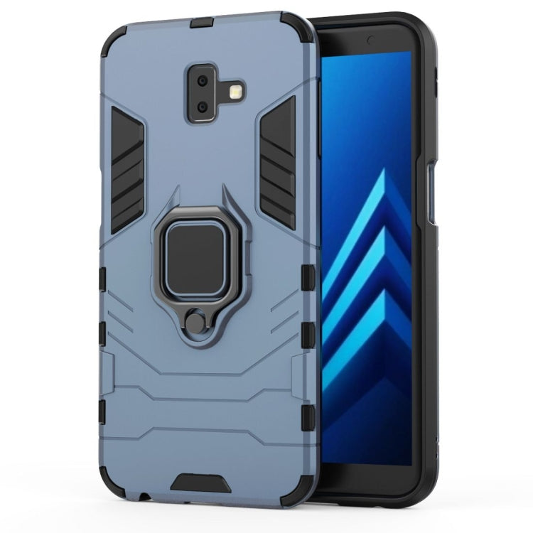 PC + TPU Shockproof Protective Case for Galaxy J6+, with Magnetic Ring Holder