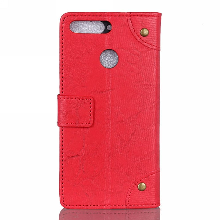 Copper Buckle Retro Crazy Horse Texture Horizontal Flip Leather Case for Huawei Honor View 20, with Holder & Card Slots & Wallet