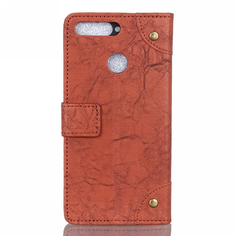 Copper Buckle Retro Crazy Horse Texture Horizontal Flip Leather Case for Huawei Honor View 20, with Holder & Card Slots & Wallet