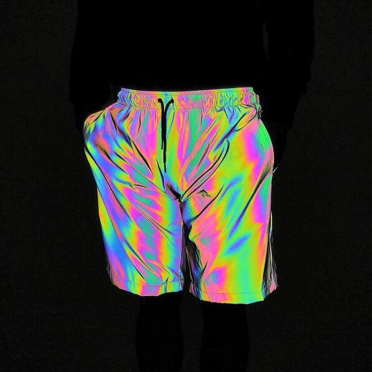 Summer Fashion Colorful Reflective Shorts Loose for Men