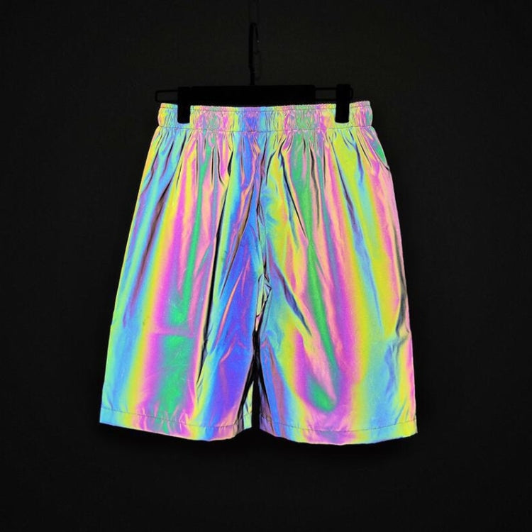 Summer Fashion Colorful Reflective Shorts Loose for Men