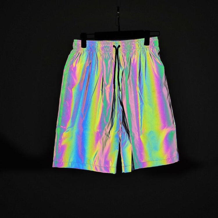 Summer Fashion Colorful Reflective Shorts Loose for Men