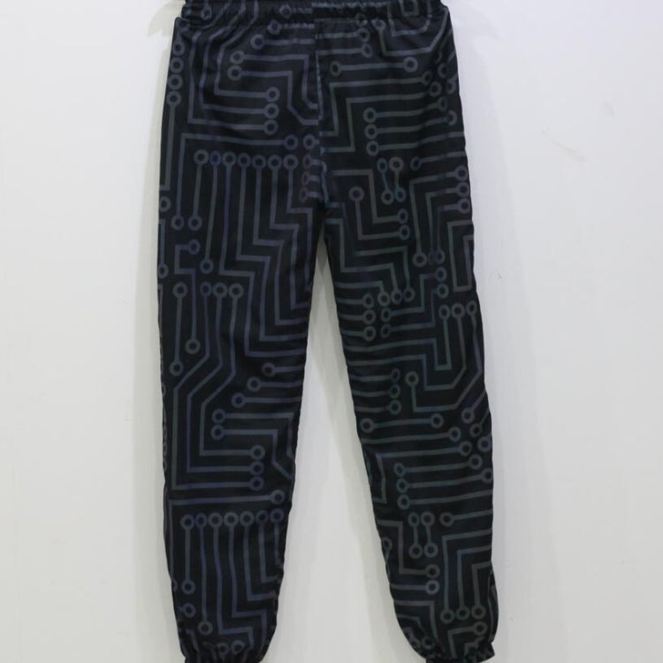 Spring And Autumn Electric Texture Printed Colorful Reflective Pants Loose Slim-fit Pants For Men