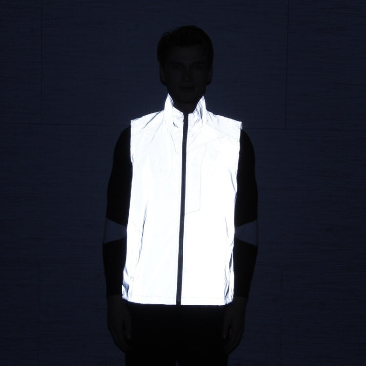 Zipper Reflective Vest Outdoor Sports Cycling Vest for Men