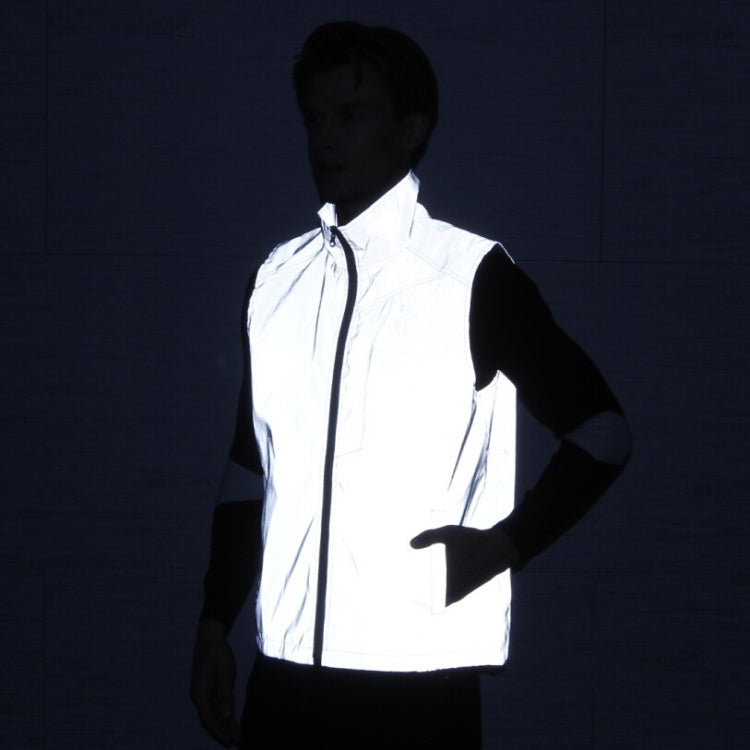 Zipper Reflective Vest Outdoor Sports Cycling Vest for Men