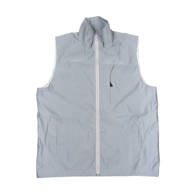 Zipper Reflective Vest Outdoor Sports Cycling Vest for Men