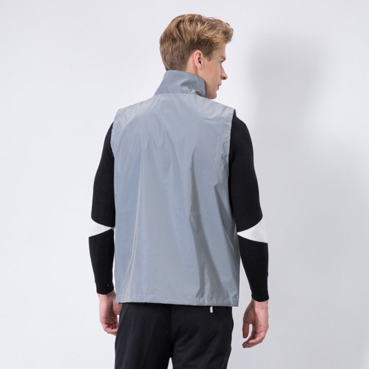 Zipper Reflective Vest Outdoor Sports Cycling Vest for Men