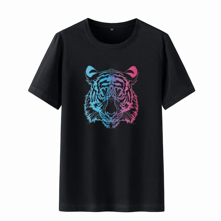 Men Cotton Printed Loose Short Sleeve T-shirt