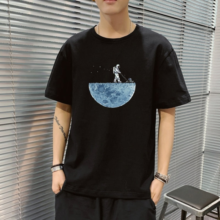 Men Printed Slim-fit Cotton Short-sleeved T-shirt