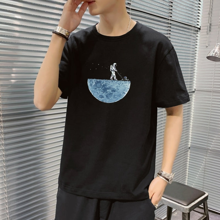 Men Printed Slim-fit Cotton Short-sleeved T-shirt