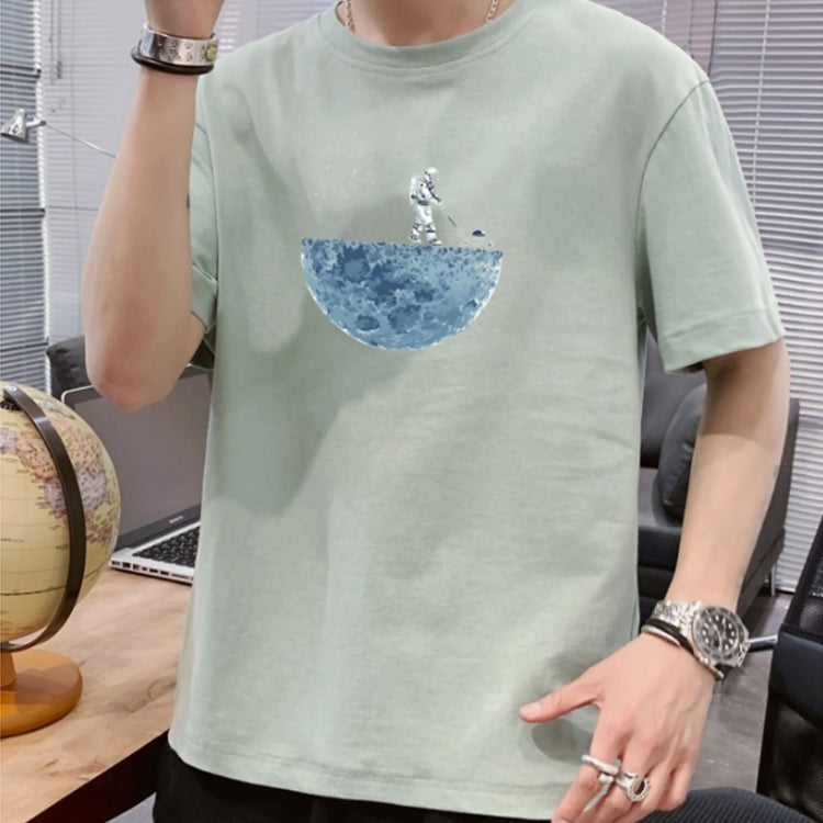 Men Printed Slim-fit Cotton Short-sleeved T-shirt