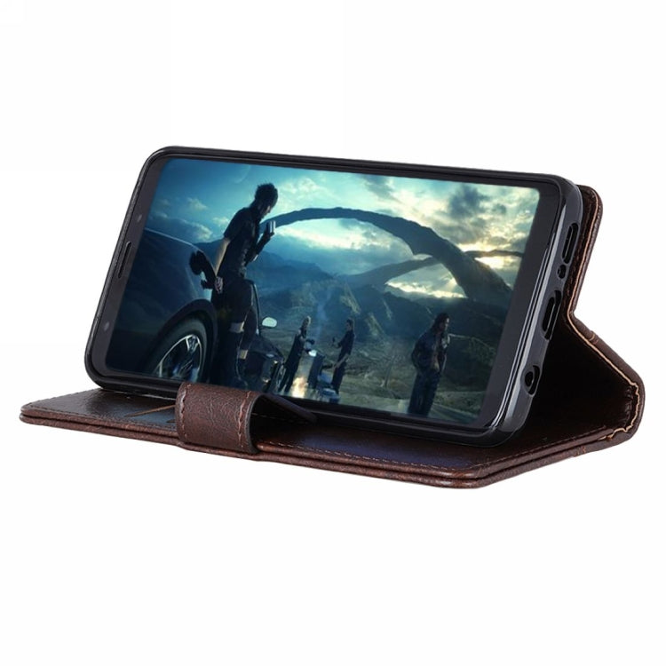 Copper Buckle Nappa Texture Horizontal Flip Leather Case for Motorola MOTO P40, with Holder & Card Slots & Wallet