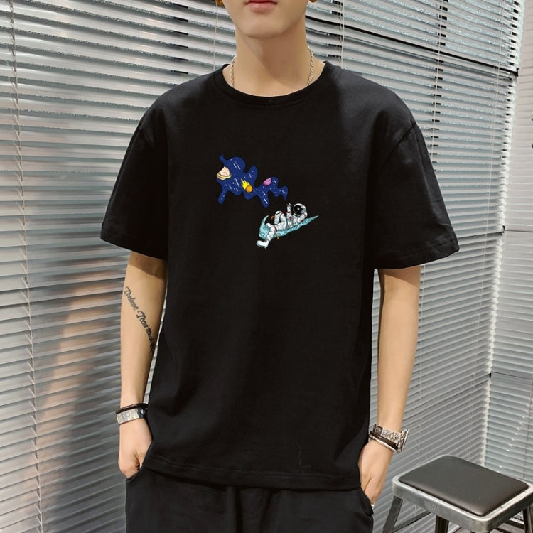 Men Loose Print All-match Short-sleeved T-shirt
