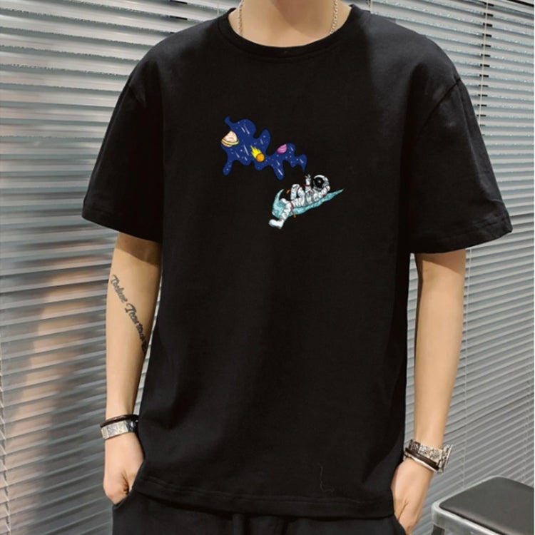 Men Loose Print All-match Short-sleeved T-shirt