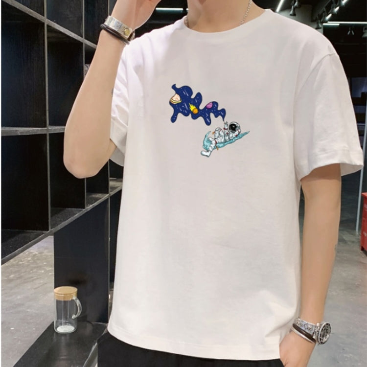 Men Loose Print All-match Short-sleeved T-shirt