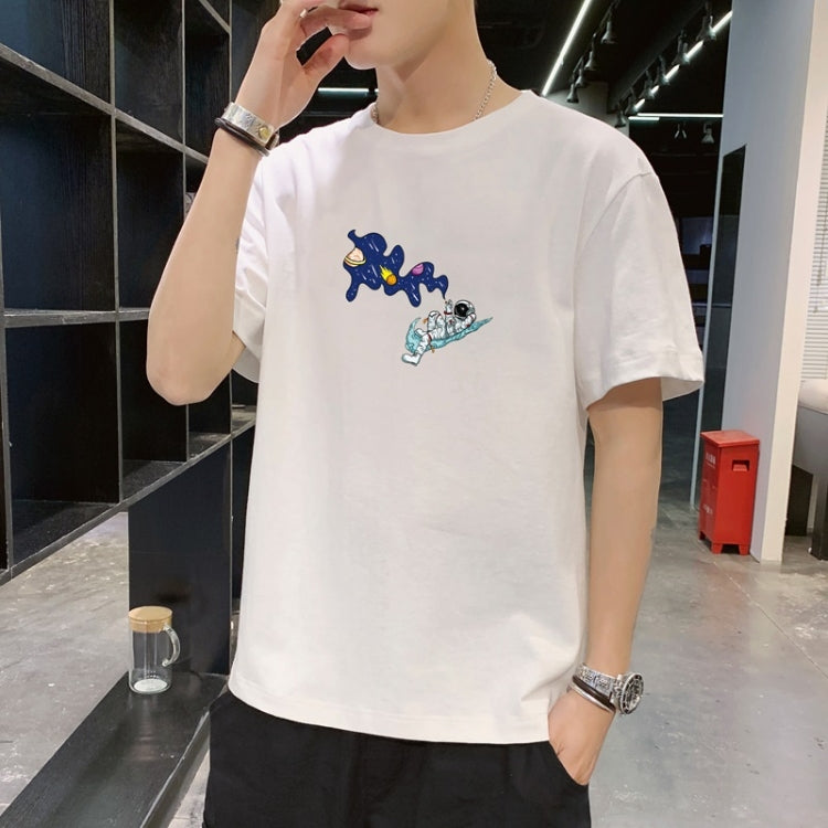 Men Loose Print All-match Short-sleeved T-shirt