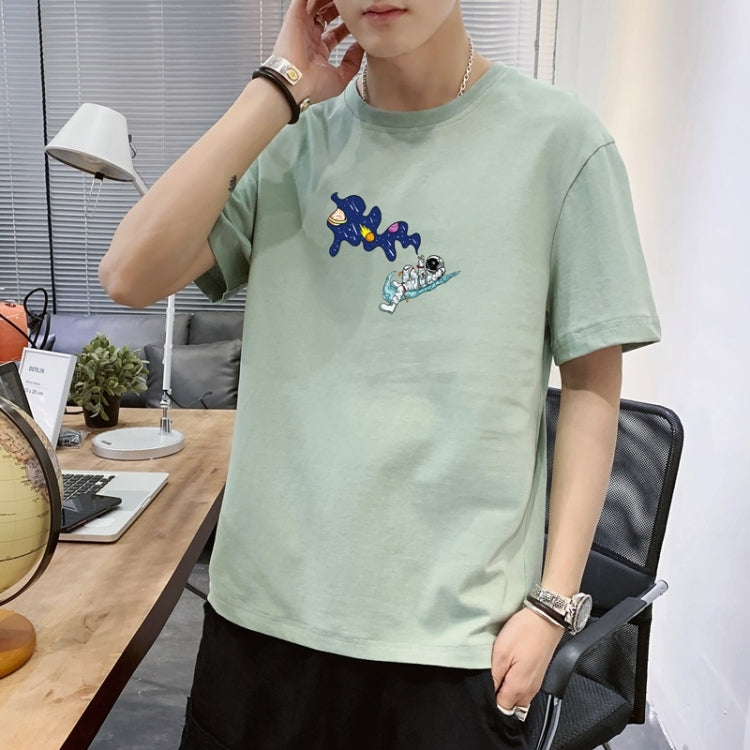 Men Loose Print All-match Short-sleeved T-shirt