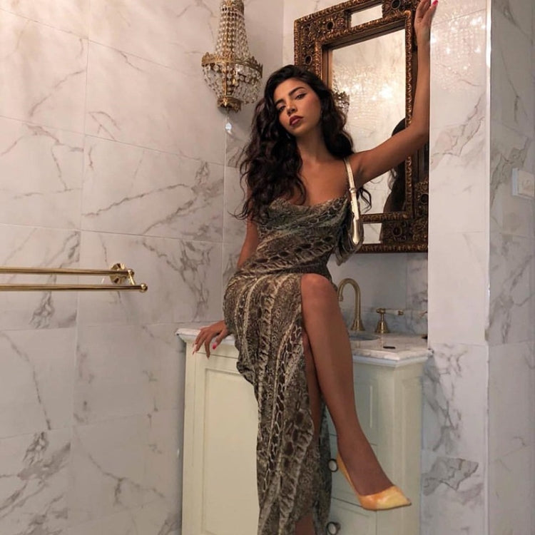 Sexy Sling Chiffon Split Dress