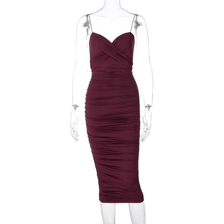 Ladies Sexy V-neck Belted Suspender Dress