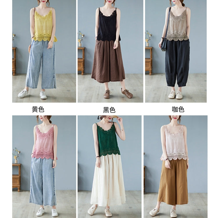 Summer Sleeveless Lace Hollow Camisole Vest