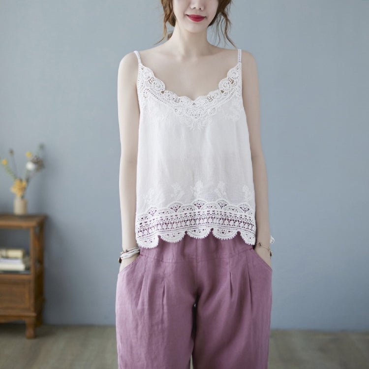 Summer Sleeveless Lace Hollow Camisole Vest