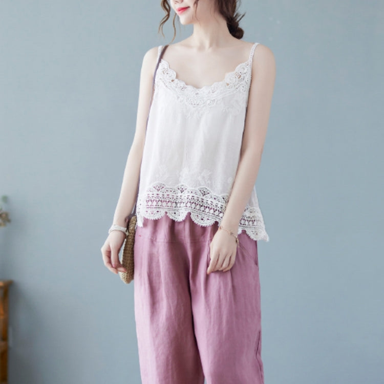 Summer Sleeveless Lace Hollow Camisole Vest