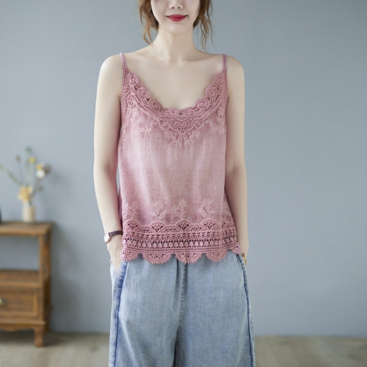 Summer Sleeveless Lace Hollow Camisole Vest