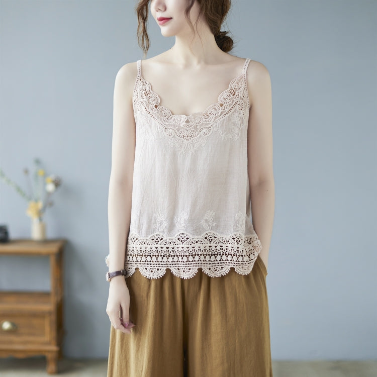 Summer Sleeveless Lace Hollow Camisole Vest