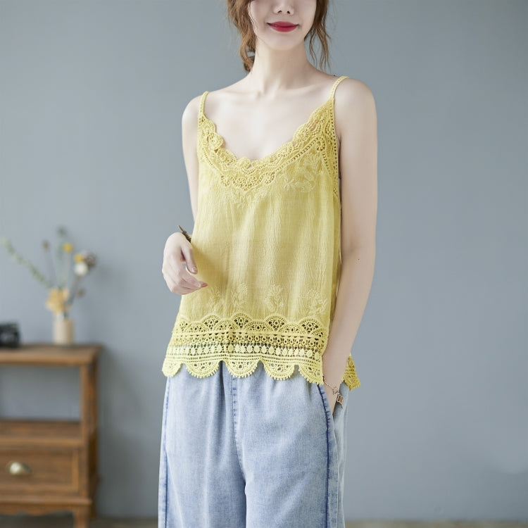 Summer Sleeveless Lace Hollow Camisole Vest