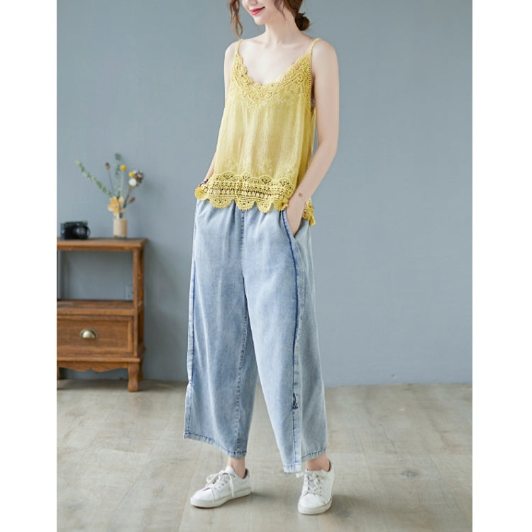 Summer Sleeveless Lace Hollow Camisole Vest