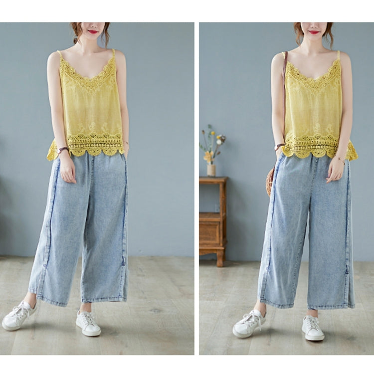 Summer Sleeveless Lace Hollow Camisole Vest