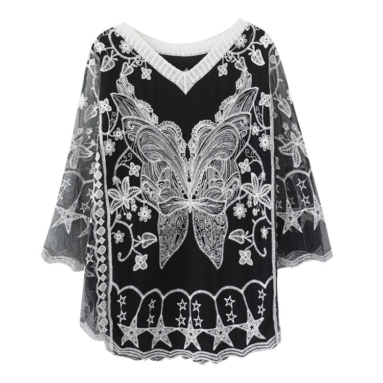 Ladies Summer Bat Sleeve Lace Top
