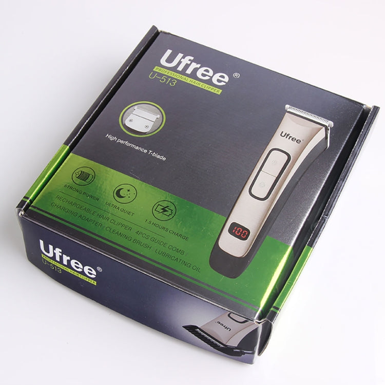 Ufree U-513 Professional Hair Salon Rechargeable Small Hair Clipper Hair Trimmer for Adult, EU Plug