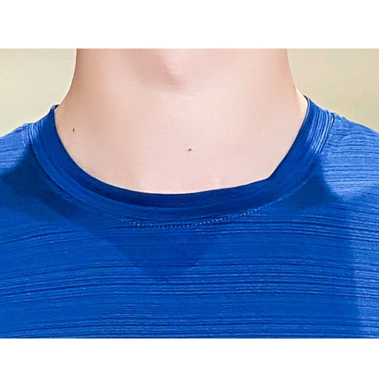 2 in 1 Summer Horizontal Striped Short-sleeved T-shirt + Shorts Casual Sports Suit for Men