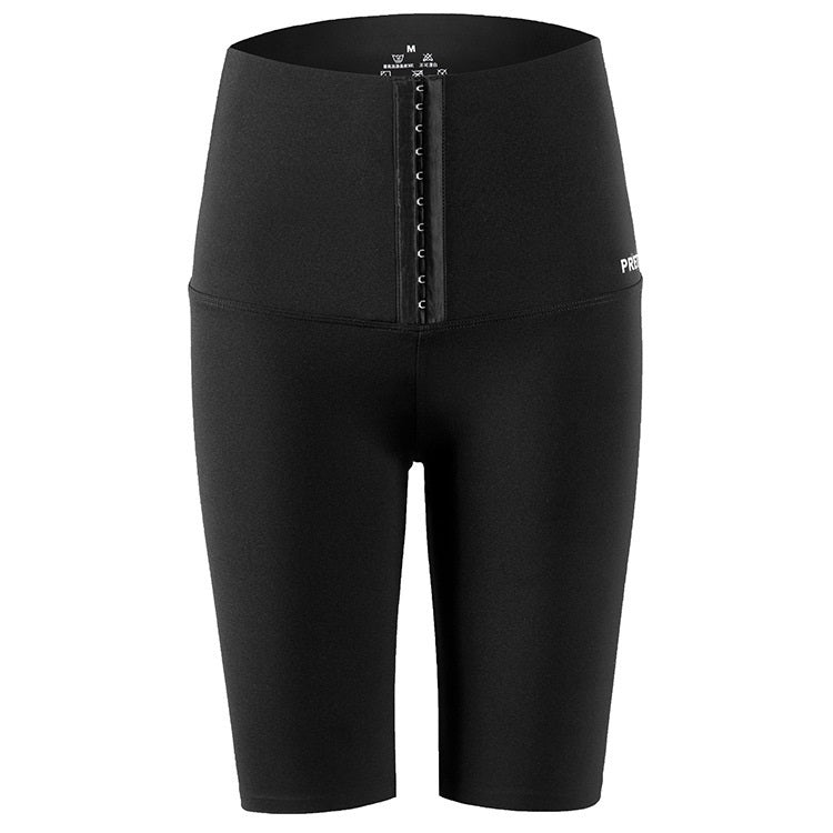Women Breasted High-waisted Five-point Hip Pants